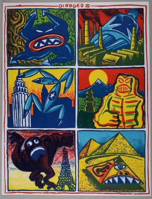 Hervé Di Rosa (1959) - Dirogeo 85 - Hand-signed, Antiek en Kunst, Antiek | Overige Antiek