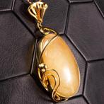 Pendentif en ambre miel - Bijoux en argent 925 exclusifs