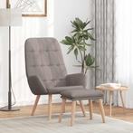 vidaXL Relaxstoel met voetenbank stof taupe, Verzenden, Nieuw