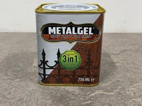 Veiling - 6x Metalgel 3-in-1 verfgel blauw glans 750ml, Doe-het-zelf en Bouw, Verf, Beits en Lak