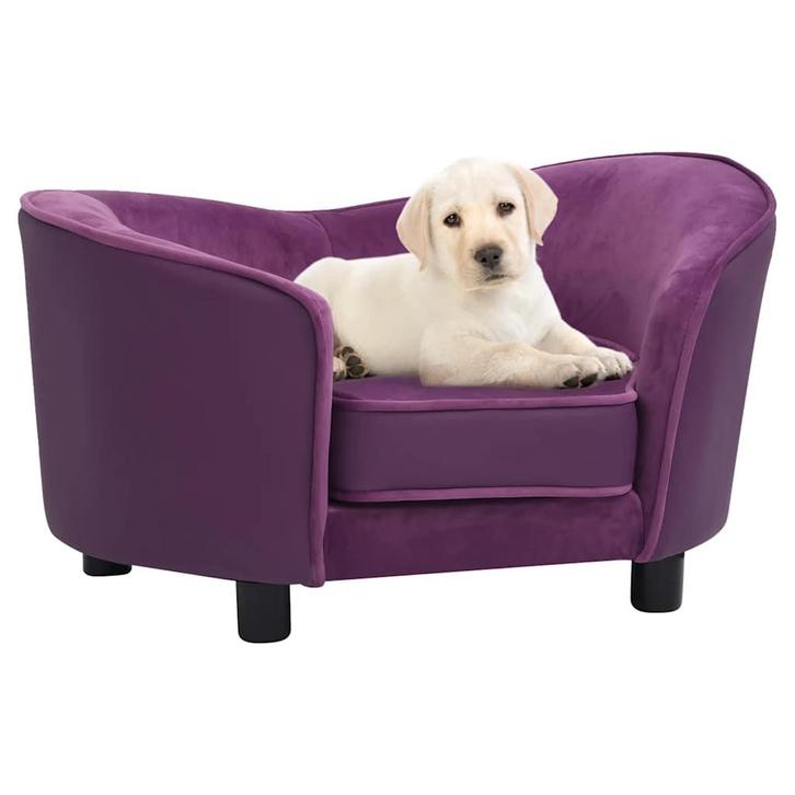 vidaXL Hondenbank 69x49x40 cm pluche en kunstleer, Dieren en Toebehoren, Honden-accessoires, Nieuw, Verzenden