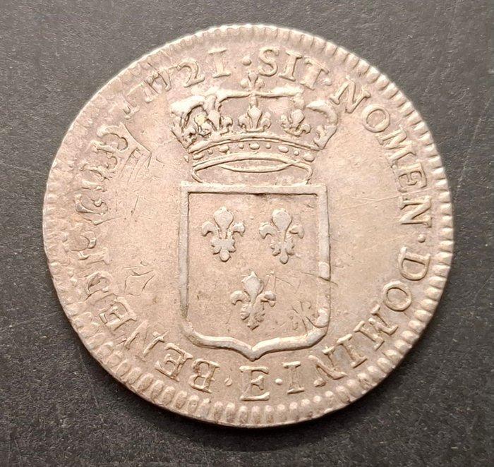 Frankrijk. Louis XV (1715-1774). 1/3 Écu 1721-E, Tours, Postzegels en Munten, Munten | Europa | Euromunten