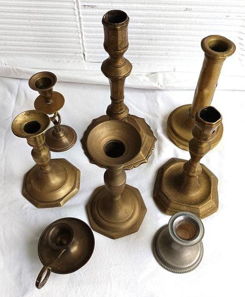 Kaarsenhouder (8) - Brons, Messing, Zinklegering, Peltre, Antiek en Kunst, Curiosa en Brocante