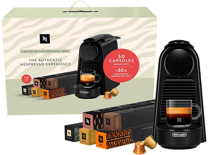 De Longhi -  Bundle Essenza Mini Nespresso-machine  - Zwart, Elektronische apparatuur, Koffiezetapparaten, Koffiepads en cups