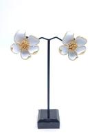 Oscar De La Renta - Verguld - Oorbellen - Wit Daisy