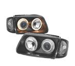 PHARES POUR VOLKSWAGEN VW POLO 6N 94-99 ANGEL EYES FOND NOIR, Verzenden