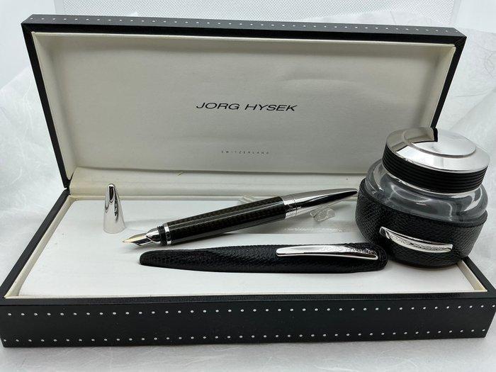 Jorg Hysek - Lederen etui - inkt pot en - Zonder, Verzamelen, Pennenverzamelingen