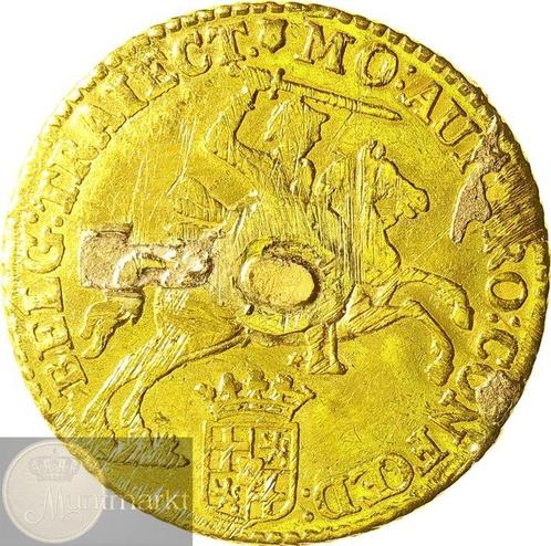 Nederland, Utrecht Halve gouden rijder van 7 gulden 1760, Postzegels en Munten, Munten | Nederland