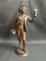 Beeld, marchand - 31 cm - Zinklegering, Antiquités & Art, Antiquités | Céramique & Poterie