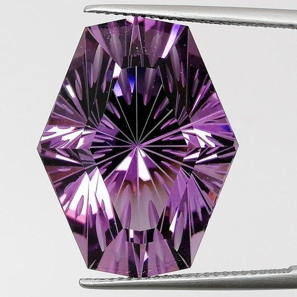 Violet Amethist - 34.03 ct - Instituto Gemólogico Español, Handtassen en Accessoires, Edelstenen