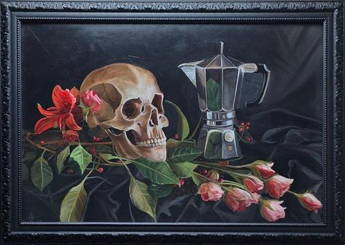 DingemanseArt - Coffee Time Vanitas, Antiek en Kunst, Kunst | Schilderijen | Modern