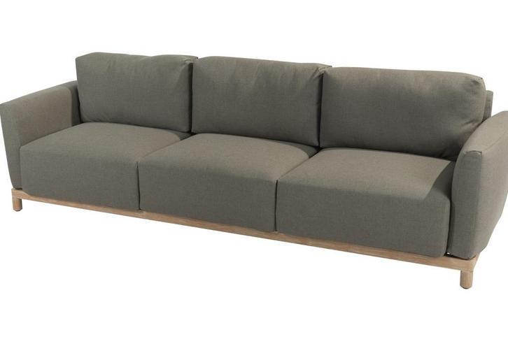 4 Seasons Outdoor Yara loungebank met geborsteld teak, Tuin en Terras, Tuinsets en Loungesets