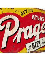 Atlas, Prager Beer - Enseigne publicitaire - Métal
