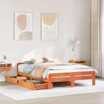 vidaXL Bed met matras massief grenenhout wasbruin 140x190 cm, Huis en Inrichting, Verzenden, Nieuw