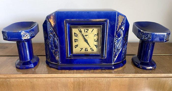 Horloge et parure de cheminée (3) - ODYV - Art déco -, Antiquités & Art, Art | Objets design