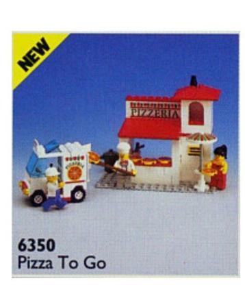 Lego Set - 6350 - Classic Town - Pizza To Go - SHIPPING 10 beschikbaar voor biedingen