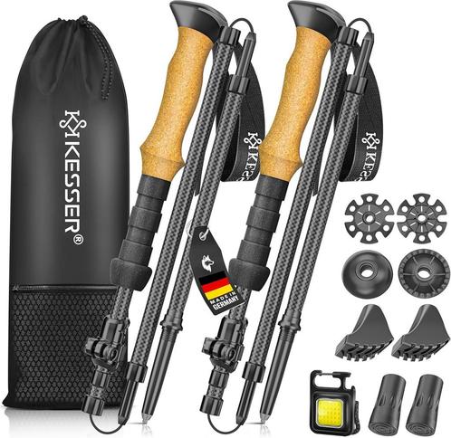 KESSER® Nordic Walking stokken - Wandelstokken - Zwart, Huis en Inrichting, Woonaccessoires | Overige, Verzenden