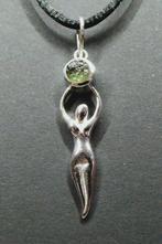 Zilver - Hanger - Moldavite - Godin
