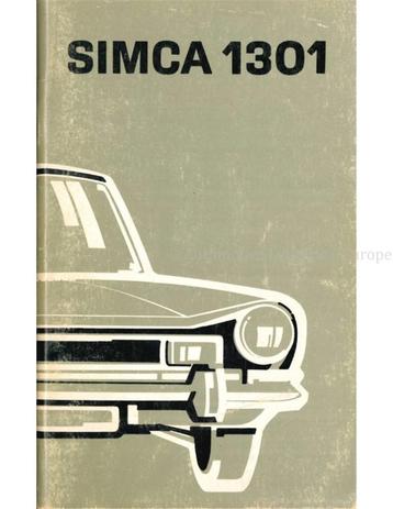 1973 SIMCA 1301 INSTRUCTIEBOEKJE NEDERLANDS