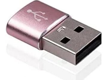 Veiling - 17x USB-C naar USB-A adapter roze