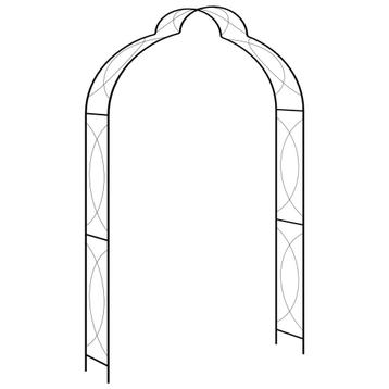 vidaXL Tuinboog 150x34x240 cm ijzer zwart, Verzenden, Nieuw