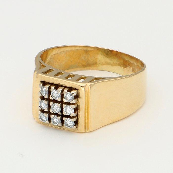 Ring - 18 karaat Geel goud Diamant (Natuurlijk), Handtassen en Accessoires, Ringen