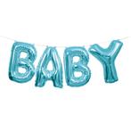 Folie Ballon Baby Blauw 35cm, Verzenden