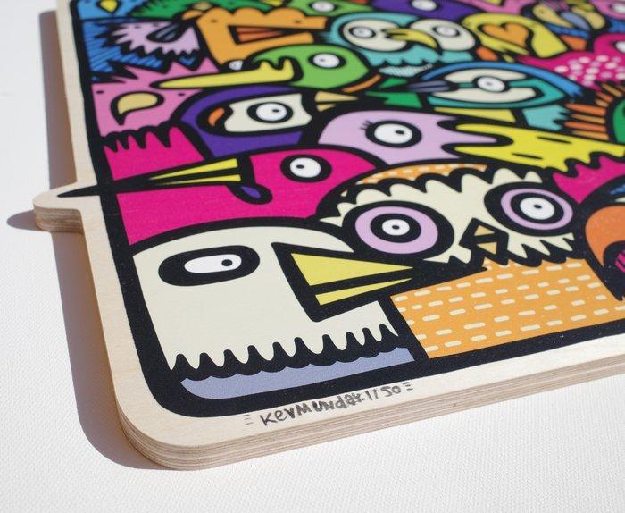 Kev Munday - Bird Song - Birch Plywood edition - No Reserve, Antiek en Kunst, Kunst | Designobjecten