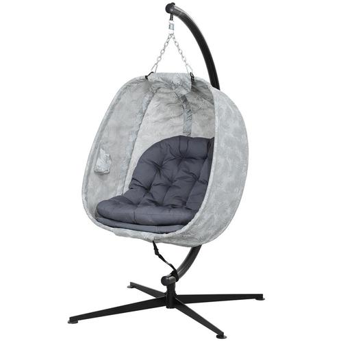 TRUUSK Eivormige Hangstoel Voor Buiten - Opvouwbaar Met Fram, Tuin en Terras, Hangmatten, Verzenden