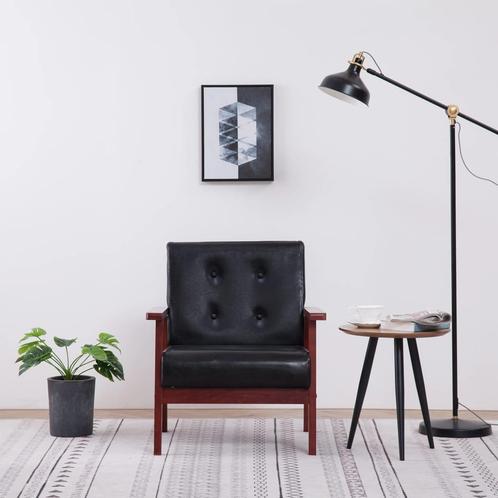 vidaXL Fauteuil kunstleer zwart, Huis en Inrichting, Fauteuils, Nieuw, Verzenden