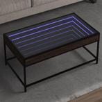 vidaXL Salontafel met Infinity LED 90x50x41 cm bruin, Verzenden, Nieuw