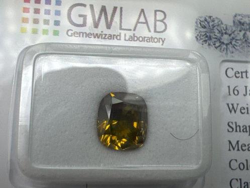 1 pcs Diamant (Kleurbehandeld) - 1.79 ct - Cushion - Fancy, Handtassen en Accessoires, Edelstenen