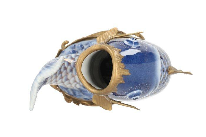 Vaas - Porselein, Brons - Koi Vase, Antiek en Kunst, Kunst | Designobjecten