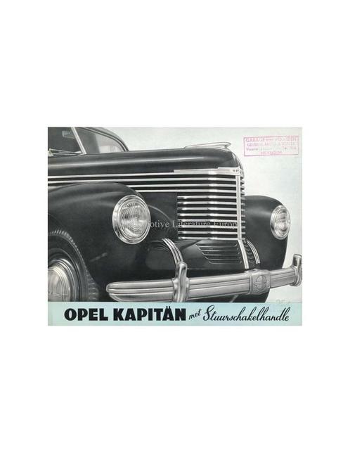 1939 OPEL KAPITÄN BROCHURE NEDERLANDS, Livres, Autos | Brochures & Magazines, Enlèvement ou Envoi