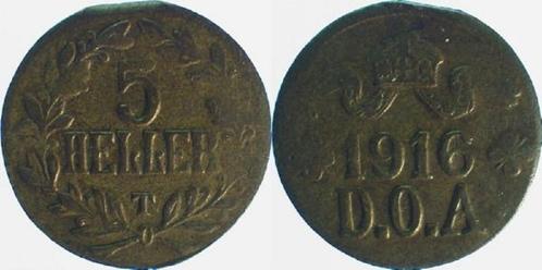 5 Heller 1916t dick, Timbres & Monnaies, Monnaies | Europe | Monnaies non-euro, Envoi