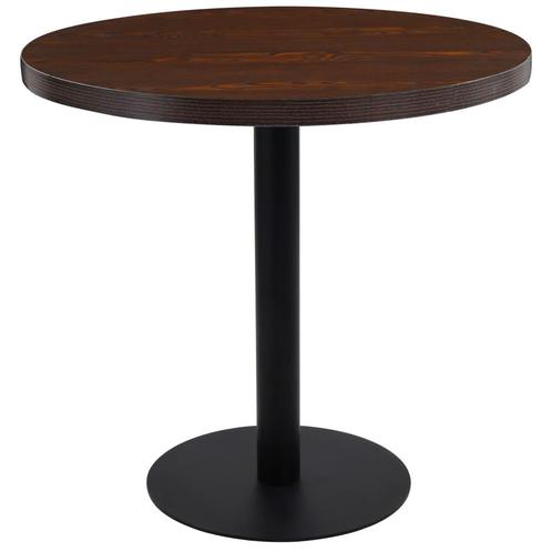 vidaXL Bistrotafel 80 cm MDF donkerbruin, Maison & Meubles, Tables | Tables à manger, Envoi