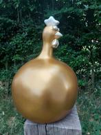 Statue, funny white balloon chicken - 58 cm - polyresine
