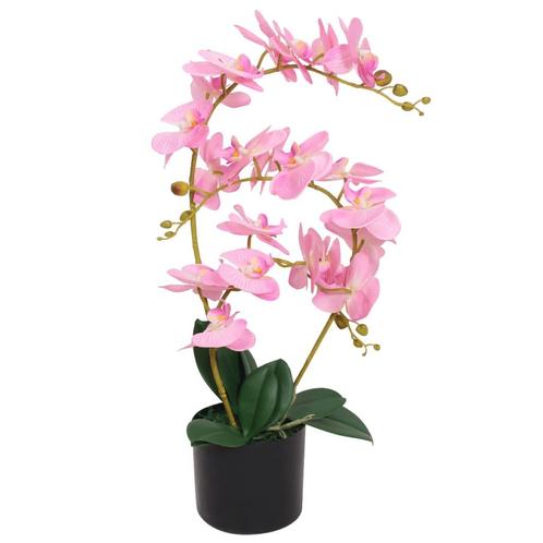 vidaXL Kunstplant orchidee met pot 65 cm roze, Huis en Inrichting, Woonaccessoires | Kunstplanten en Kunstbloemen, Nieuw, Verzenden