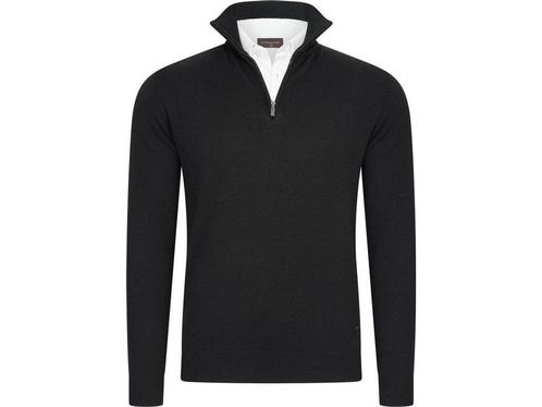 Cappuccino Italia - Heren Trui Mock Zip Pullover - Zwart -, Huis en Inrichting, Woonaccessoires | Overige, Nieuw, Verzenden