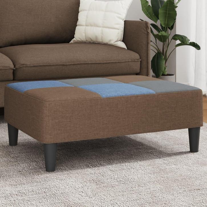 vidaXL Voetenbank patchwork 77x55x31 cm stof, Huis en Inrichting, Zetels | Voetbanken en poefs, Nieuw, Verzenden