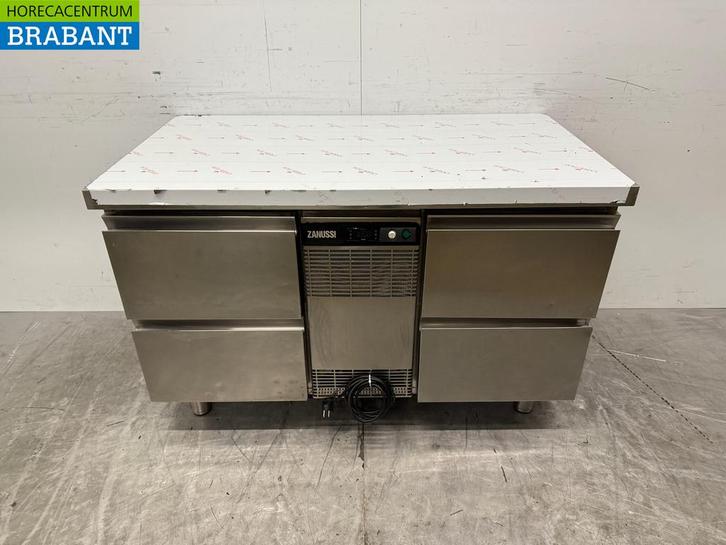 Établi réfrigéré Zanussi en acier inoxydable 4 tiroirs 127,5, Articles professionnels, Horeca | Équipement de cuisine, Envoi