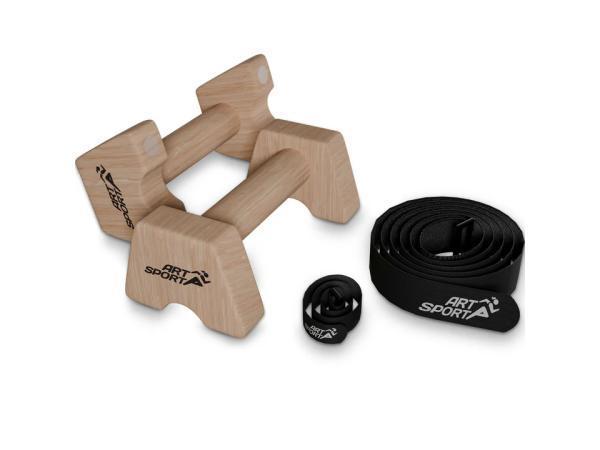 Veiling - Houten opdrukstangen - M - 23x14x9 cm, Sport en Fitness, Fitnessmaterialen