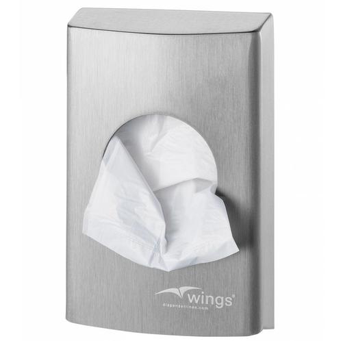 Hygiënezakjesdispenser | WINGS | RVS | Wandmontage |, Zakelijke goederen, Horeca | Keukenapparatuur, Nieuw in verpakking, Verzenden