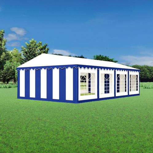 Partytent 5x8 PVC - Classic | Blauw / wit, Jardin & Terrasse, Tonnelles, Envoi