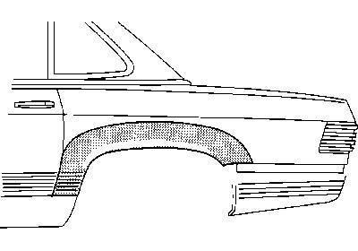 Inlasrand rechts achter | Mercedes w107, Auto-onderdelen, Overige Auto-onderdelen, Ophalen of Verzenden