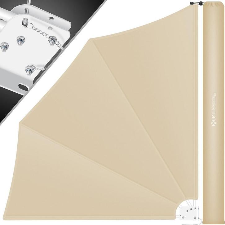 Balkonscherm opvouwbaar 140x140cm - met, Tuin en Terras, Zonneschermen, Verzenden