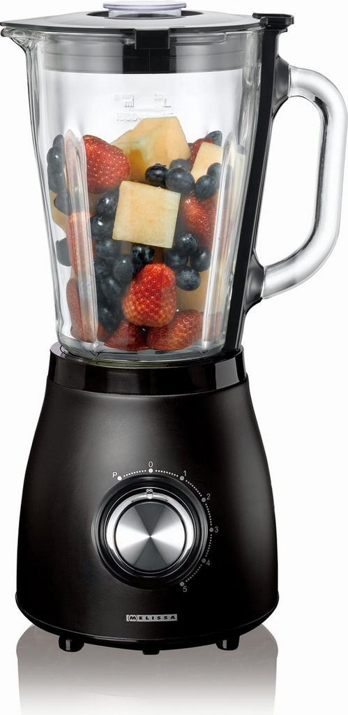 Blender - Smoothie Maker - Glazen kan - 1,5L - 500W - Zwart, Elektronische apparatuur, Blenders, Nieuw, Verzenden