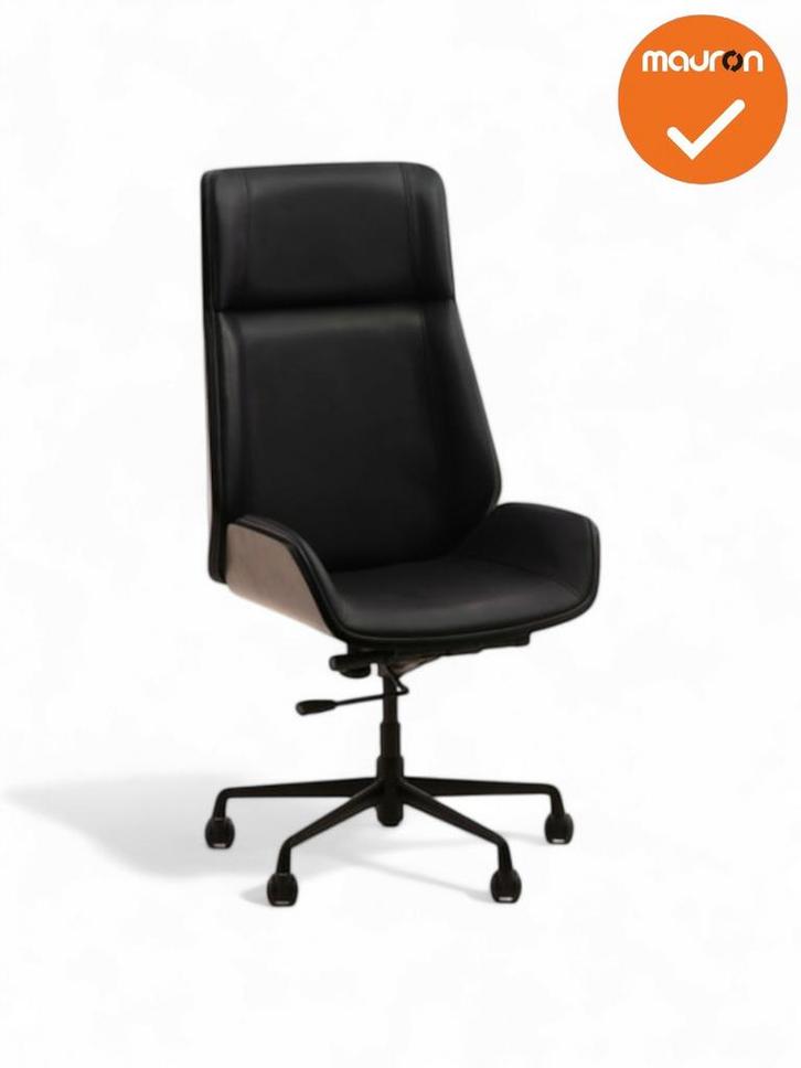 Vergaderstoel Charles - NIEUW - zwart kunstleer - hoge rug, Articles professionnels, Aménagement de Bureau & Magasin | Mobilier de bureau & Aménagement