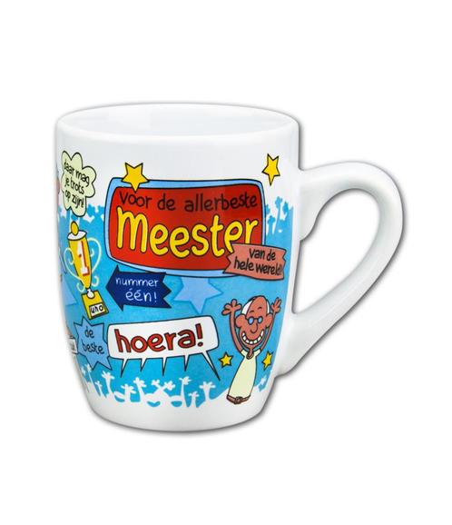 Mok Meester 12cm, Hobby en Vrije tijd, Feestartikelen, Nieuw, Verzenden