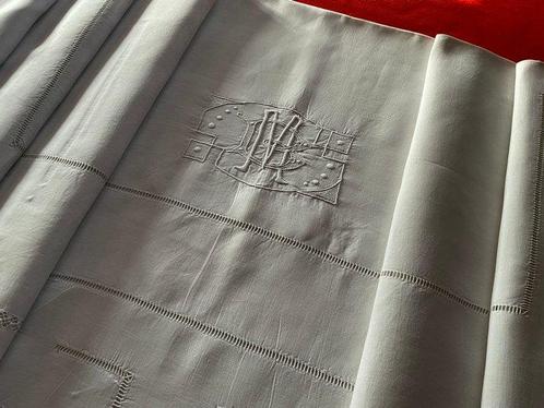 Léon Napoléon III, linge de lit de lEmpire avec initiales, Antiek en Kunst, Antiek | Tapijten, Tafelkleden en Textiel